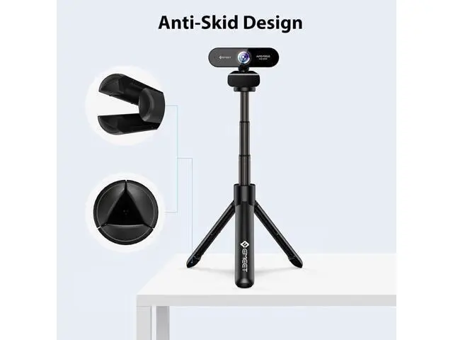 Alt view image 4 of 7 - Webcam Tripod, EMEET Professional Webcam Mini Tripod, Portable & Lightweight, Adjustable Height from 5.7-12.2 in, Stable Use, Universal Compatible for Most Webcams/Phones/GoPros/Mirrorless Cameras
