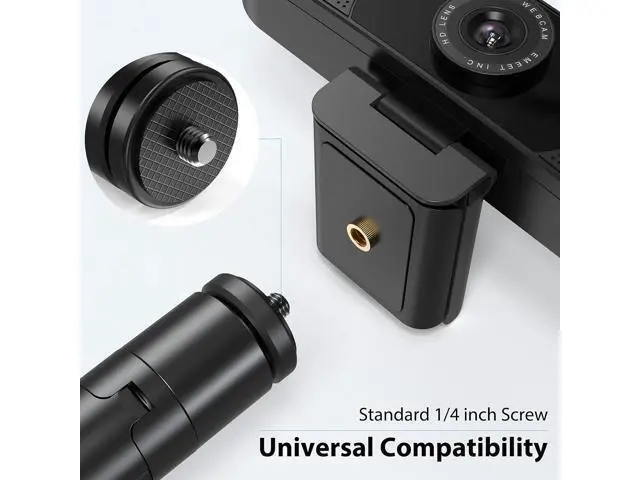 Alt view image 5 of 7 - Webcam Tripod, EMEET Professional Webcam Mini Tripod, Portable & Lightweight, Adjustable Height from 5.7-12.2 in, Stable Use, Universal Compatible for Most Webcams/Phones/GoPros/Mirrorless Cameras