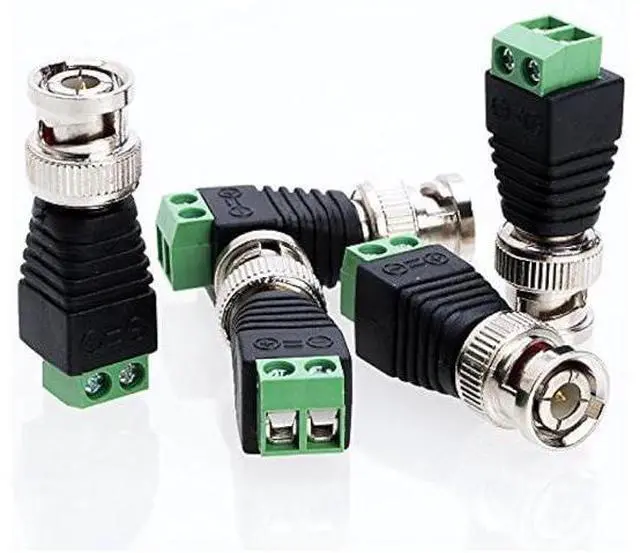 Main image of Cctv4Less BNC Male Balun Connector for Coax CAT5 CAT6 CAT7 to CCTV Surveillance Video Camera - Choose a Pack of 10/20/30/50/100 Units (30)