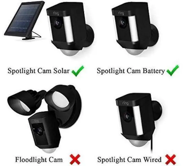 Alt view image 4 of 4 - Silicone Skin Case Cover Compatible with Ring Spotlight Cam Battery or Solar, Offer Sun Glare UV Weather Protection & Disguise Spot Light Security Camera - Black