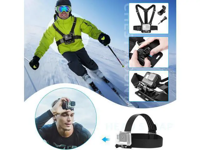 Alt view image 3 of 7 - Luxebell Accessories Kit for AKASO EK5000 EK7000 4K WiFi Action Camera GoPro Hero 12 11 10 9 8 7 6 5/Session 5/Hero 4/3+/3/2/1 Max Fusion SJ4000 SJ5000 (14-in-1)