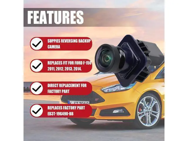Alt view image 2 of 7 - FEXON Rear View Backup Camera for Ford F150 2011-2014 Replace EB3T-19G490-BB EL3T-19G490-AA BL3Z-19G490-B