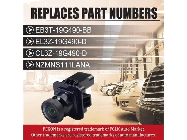 Alt view image 3 of 7 - FEXON Rear View Backup Camera for Ford F150 2011-2014 Replace EB3T-19G490-BB EL3T-19G490-AA BL3Z-19G490-B