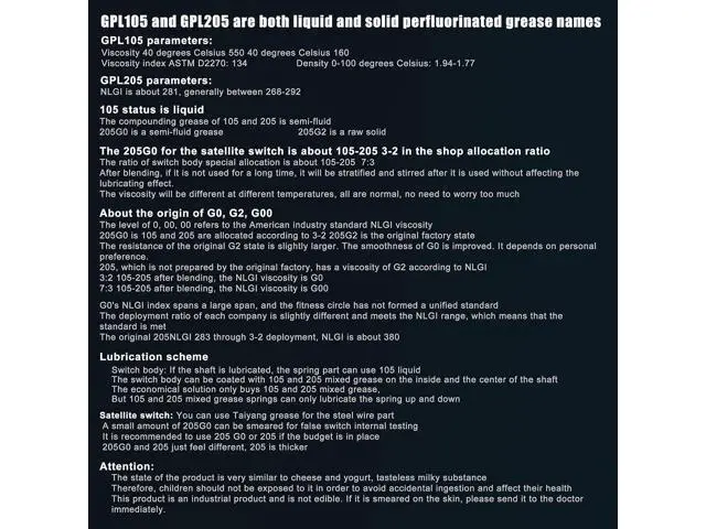 Alt view image 7 of 7 - HONKID Keyboard Switch Lube GPL 205G0 0.35 oz,Mechanical Keyboard Keycaps Lubricant Lubes Stabilizer Lubricating