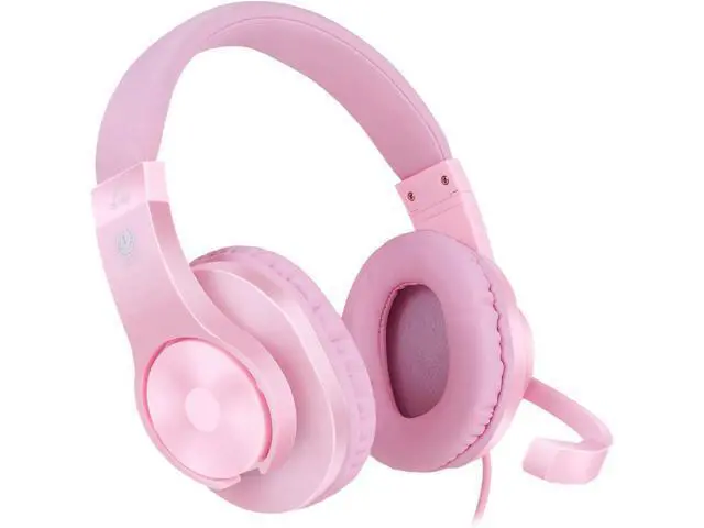 Alt view image 2 of 7 - Kids Headphones for Online School, Children, Teens, Boys, Girls, 3.5mm Stereo Over-Ear Gaming Headphone with Microphone and Volume Control for PS4, PS5, New Xbox OnePink