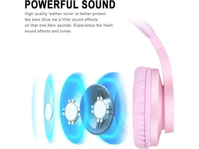 Alt view image 3 of 7 - Kids Headphones for Online School, Children, Teens, Boys, Girls, 3.5mm Stereo Over-Ear Gaming Headphone with Microphone and Volume Control for PS4, PS5, New Xbox OnePink