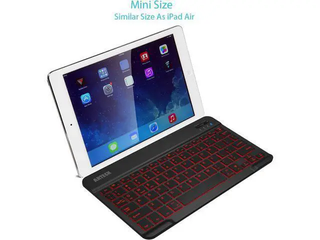 Alt view image 4 of 7 - Arteck Universal Backlit 7-Colors Ultra Light Slim Portable Wireless Bluetooth 3.0 Keyboard for iOS iPad Pro, Air, Mini, Android, Windows Tablets PC Smartphone Built in Rechargeable 6-Month Battery