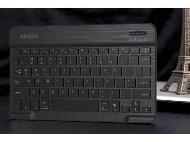 Alt view image 7 of 7 - Arteck Universal Backlit 7-Colors Ultra Light Slim Portable Wireless Bluetooth 3.0 Keyboard for iOS iPad Pro, Air, Mini, Android, Windows Tablets PC Smartphone Built in Rechargeable 6-Month Battery