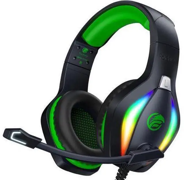 Main image of FC100 Gaming Headset with Microphone for PS4, PS5, Switch, Xbox, PC, Mac, Gamer Headset with RGB Light, Computer Headphones with Mic