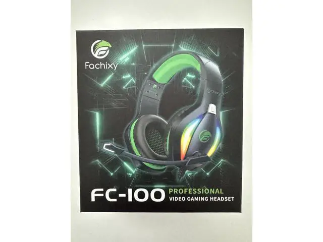 Alt view image 7 of 7 - FC100 Gaming Headset with Microphone for PS4, PS5, Switch, Xbox, PC, Mac, Gamer Headset with RGB Light, Computer Headphones with Mic