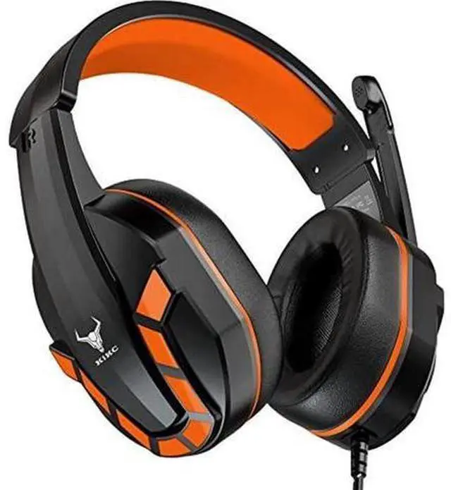 Main image of PS4 Gaming Headset with Mic for Xbox One, PS5, PC, Mobile Phone and Notebook, Controllable Volume Gaming Headphones with Soft Earmuffs for Kid