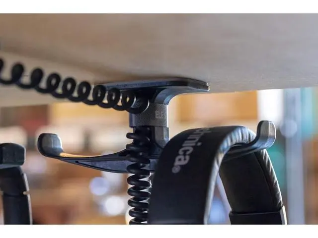 Alt view image 3 of 7 - Elevation Lab The Anchor Pro (2-Pack) - Extra Strong Under-Desk Headphone Stand Mount with Built-in Cord Management
