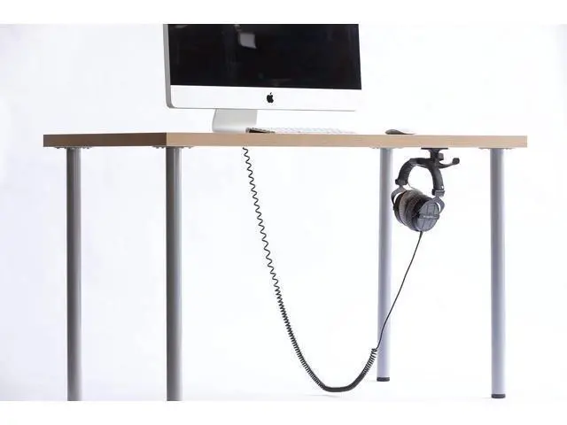 Alt view image 6 of 7 - Elevation Lab The Anchor Pro (2-Pack) - Extra Strong Under-Desk Headphone Stand Mount with Built-in Cord Management