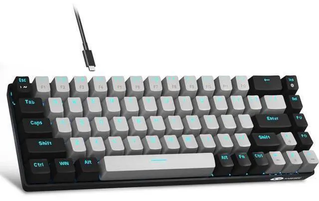 Main image of MageGee Portable 60% Mechanical Gaming Keyboard, MK-Box LED Backlit Compact 68 Keys Mini Wired Office Keyboard with Blue Switch for Windows Laptop PC Mac - Grey/Black