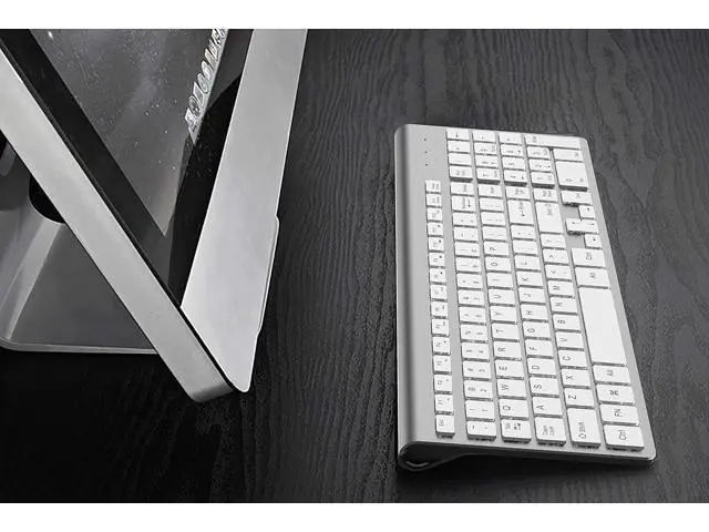 Alt view image 7 of 7 - JOYACCESS J Wireless Keyboard, 2.4G Slim and Compact Wireless Keyboard with Numeric Keypad for Laptop, MacBook air, Apple, Computer, PC-Sliver&White