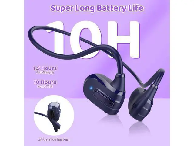 Alt view image 7 of 7 - Golvery Open Ear Kids Headphones, Wireless Bluetooth 5.3 Headset for Phone/Kindle/Tablet, Safer Hearing Protection Children Earphones, Built-in Mic, Ultra-Light & Comfort Fit, 10H Playtime