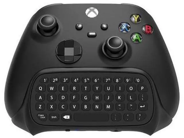 Main image of FYOUNG Keyboard for Xbox Series X/S Controller, for Xbox One/S/Controller Gamepad, 2.4Ghz Mini QWERTY Keyboard Gaming Chatpad with Audio/Headset Jack for XSX (Black)