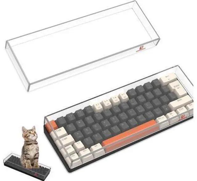 Main image of ZIYOU LANG KC01 Acrylic Clear Transparent Keyboard Cover(11.5*4.1*1.14) with Dustproof Waterproof Anti-hit Anti-cat Protective Case for 60% Small Layout 61Key 64Key 68Key Mechanical Gaming Keyboard