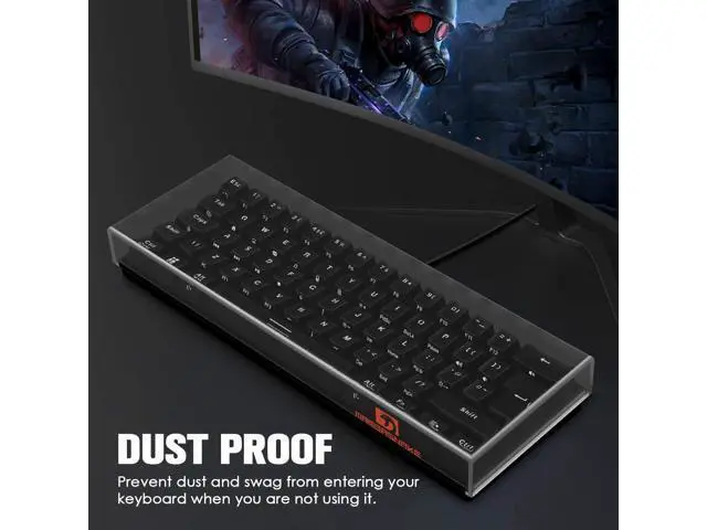 Alt view image 6 of 7 - ZIYOU LANG KC01 Acrylic Clear Transparent Keyboard Cover(11.5*4.1*1.14) with Dustproof Waterproof Anti-hit Anti-cat Protective Case for 60% Small Layout 61Key 64Key 68Key Mechanical Gaming Keyboard