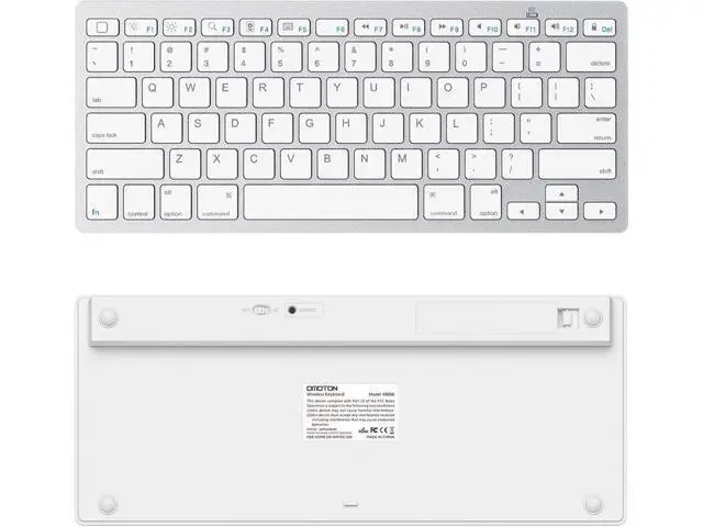 Alt view image 7 of 7 - OMOTON Ultra-Slim Bluetooth Keyboard for iPad 10.2(10th/ 9th/ 8th Generation)/ 9.7, iPad Air 5th / 4th Generation, iPad Pro 11/12.9, iPad Mini, and More Bluetooth Enabled Devices, White