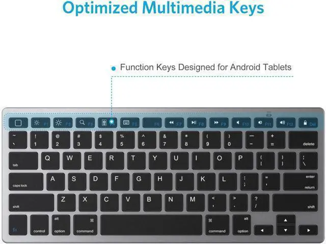 Alt view image 3 of 7 - OMOTON Ultra-Slim Bluetooth Keyboard Compatible with iPad 10.9(10th/ 9th/ 8th Generation)/ 10.2, iPad Air 5th Generation, iPad Pro 11/12.9, iPad Mini, and More Bluetooth Enabled Devices, Grey