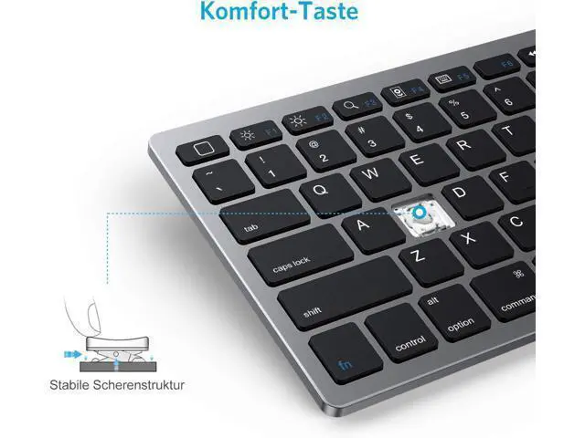 Alt view image 4 of 7 - OMOTON Ultra-Slim Bluetooth Keyboard Compatible with iPad 10.9(10th/ 9th/ 8th Generation)/ 10.2, iPad Air 5th Generation, iPad Pro 11/12.9, iPad Mini, and More Bluetooth Enabled Devices, Grey