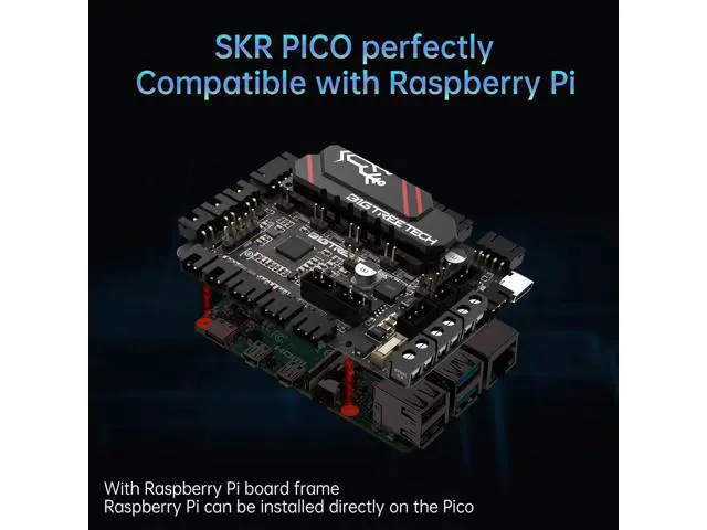 Alt view image 6 of 7 - BIGTREETECH SKR PICO V1.0 Control Board Mini Controller Board with TMC2209 UART Stepper Motor and Raspberry Pi Online Printing for Voron V0 V0.1 3D Printer Motherboard