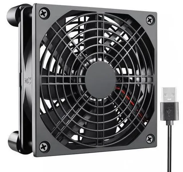 Main image of 120mm 5V Quiet USB Powered Computer Cooling Fan with Multi-Speed Controller for Router Modem Xbox TV Box DVR Playstation Receiver and Other Electronics Cooler