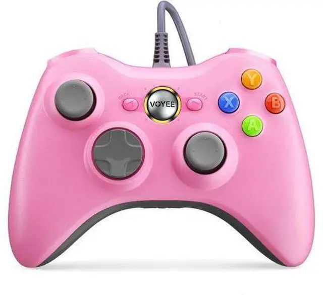 Main image of VOYEE PC Controller, Wired Controller Compatible with Microsoft Xbox 360 & Slim/PC Windows 10/8/7, with Upgraded Joystick, Double Shock | Enhanced (Pink)