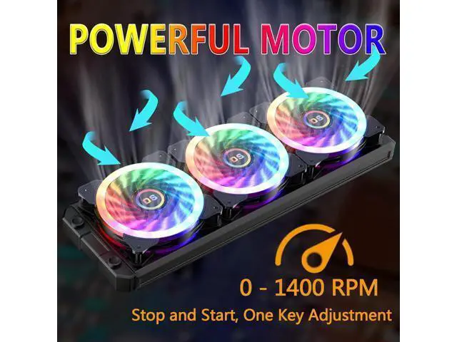 Alt view image 3 of 7 - DS 120MM Wire Rainbow RGB Case Fans with Controller for PC Cases, Computer Case ATX Full Tower, Middle Tower (LED Fans 3PACK Kit, 2PACK LED Strip, 1ST GEN Hub Box, A Series)
