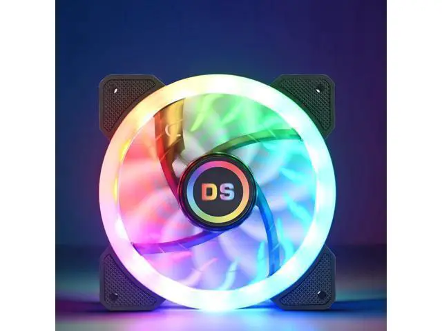 Alt view image 6 of 7 - DS 120MM Wire Rainbow RGB Case Fans with Controller for PC Cases, Computer Case ATX Full Tower, Middle Tower (LED Fans 3PACK Kit, 2PACK LED Strip, 1ST GEN Hub Box, A Series)