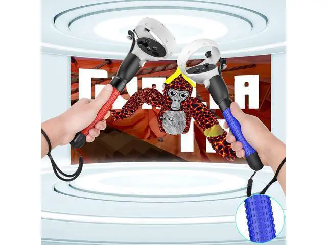 Alt view image 2 of 7 - VR Game Handle Accessories for Quest 2 Controllers, Extension Grips for Playing Beat Saber Gorilla Tag Long Arms, VR Handle Attachments Compatible with Playing VR Games