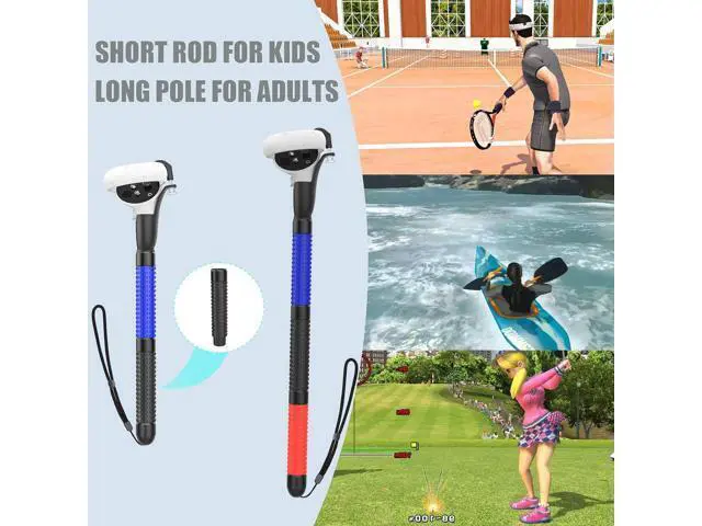 Alt view image 3 of 7 - VR Game Handle Accessories for Quest 2 Controllers, Extension Grips for Playing Beat Saber Gorilla Tag Long Arms, VR Handle Attachments Compatible with Playing VR Games