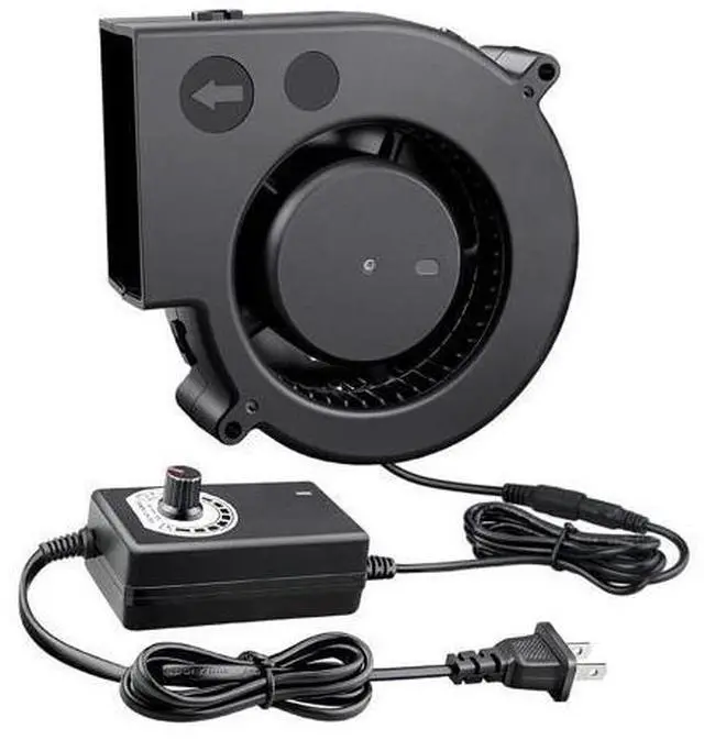 Main image of 97mm x 33mm Blower Fan Dual Ball 12 Volt High CFM 110v 220v Variable Speed Controller with AC Pulg for DIY Cooling Ventilation Exhaust Projects, Inflatable Replacement