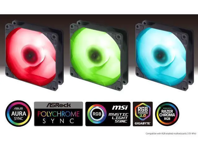 Alt view image 6 of 7 - Scythe Kaze Flex 92mm RGB LED Fan, PWM 300-2300 RPM, No Controller Included, Single Pack