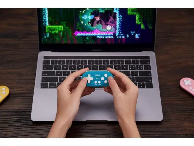 Alt view image 4 of 7 - Nargos 8Bitdo Zero 2 Bluetooth Key Chain Sized Mini Controller for Nintendo Switch, Windows, Android and macOS (Turquoise Edition)