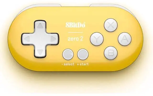 Main image of 8Bitdo Zero 2 Bluetooth Key Chain Sized Mini Controller for Nintendo Switch, Windows, Android and macOS (Yellow Edition)