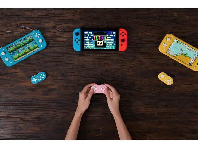 Alt view image 3 of 7 - Nargos 8Bitdo Zero 2 Bluetooth Key Chain Sized Mini Controller for Nintendo Switch, Windows, Android and macOS (Turquoise Edition)