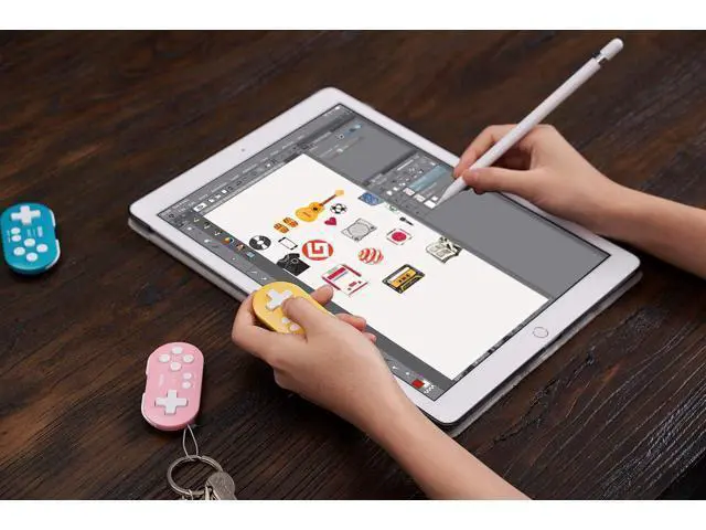 Alt view image 5 of 7 - Nargos 8Bitdo Zero 2 Bluetooth Key Chain Sized Mini Controller for Nintendo Switch, Windows, Android and macOS (Turquoise Edition)