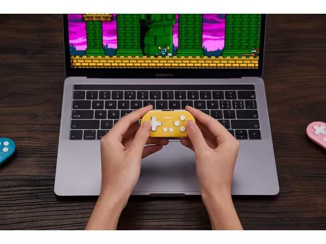 Alt view image 4 of 7 - 8Bitdo Zero 2 Bluetooth Key Chain Sized Mini Controller for Nintendo Switch, Windows, Android and macOS (Yellow Edition)