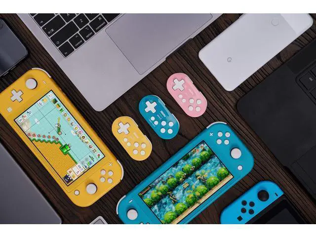 Alt view image 7 of 7 - Nargos 8Bitdo Zero 2 Bluetooth Key Chain Sized Mini Controller for Nintendo Switch, Windows, Android and macOS (Turquoise Edition)