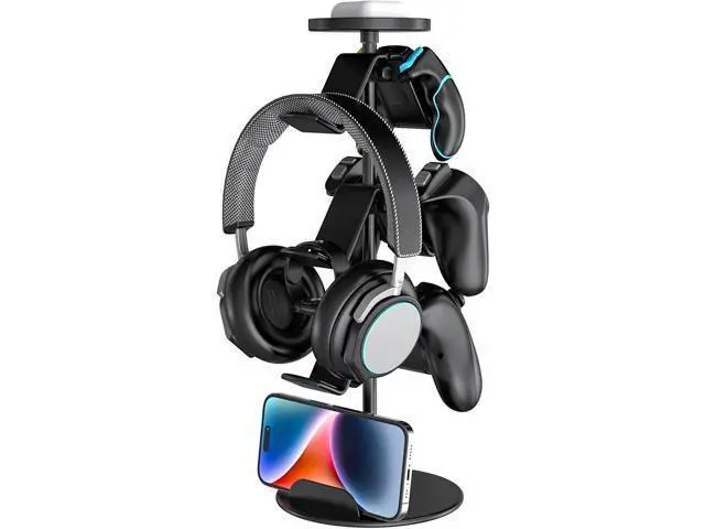 Alt view image 2 of 6 - Game Controller Stand Headphone Holder, Multi Adjustable Game Controller Headset Hanger for All Universal Gaming PC Accessories, Xbox PS4 PS5 Nintendo Switch (4 Layers)