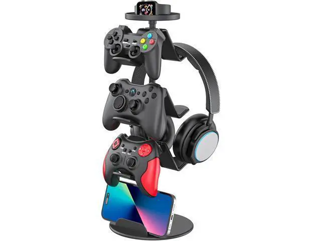 Alt view image 3 of 6 - Game Controller Stand Headphone Holder, Multi Adjustable Game Controller Headset Hanger for All Universal Gaming PC Accessories, Xbox PS4 PS5 Nintendo Switch (4 Layers)