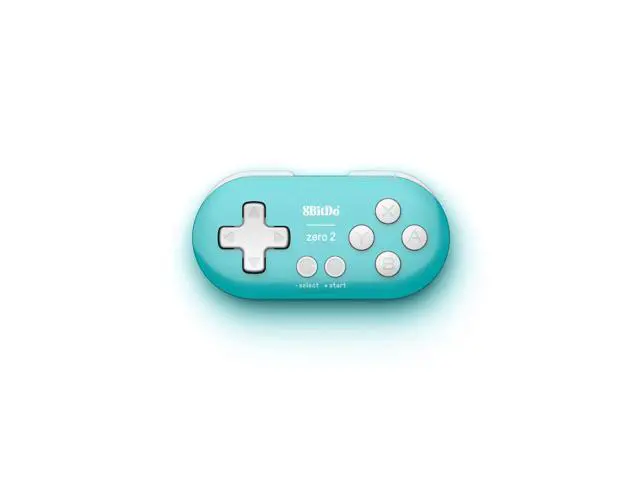 Alt view image 3 of 7 - 8Bitdo Zero 2 Bluetooth Gamepad Keychain Sized Mini Controller for Switch, Windows, Android, macOS & Raspberry Pi(Turquoise Edition)