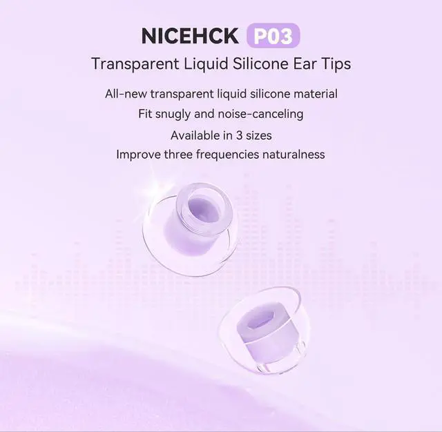 Alt view image 2 of 7 - P03 Liquid Silicone Ear Tips Multi Size Replacement IEM Eartips | Tight ear canal fit improves noise isolation and widens music soundstage