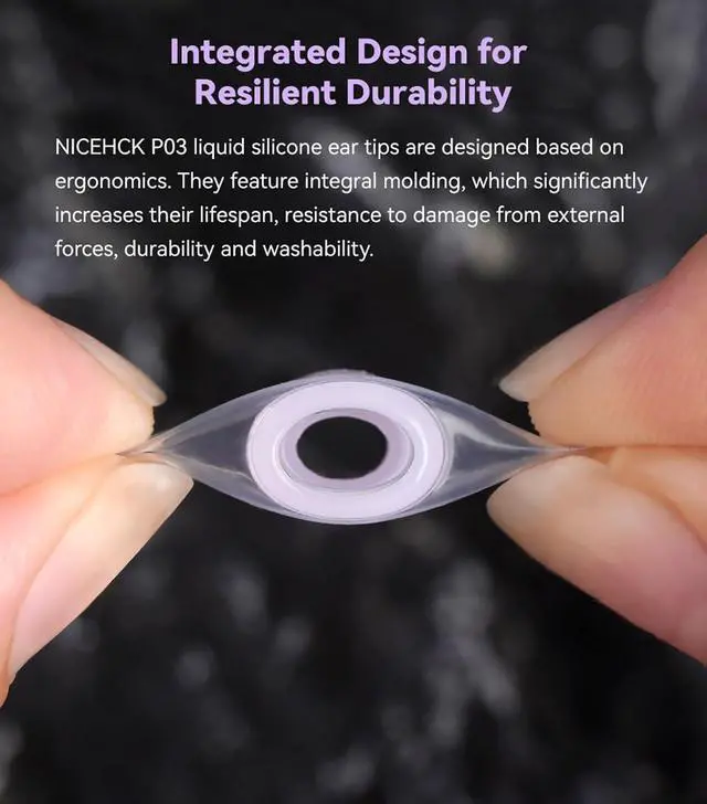 Alt view image 5 of 7 - P03 Liquid Silicone Ear Tips Multi Size Replacement IEM Eartips | Tight ear canal fit improves noise isolation and widens music soundstage