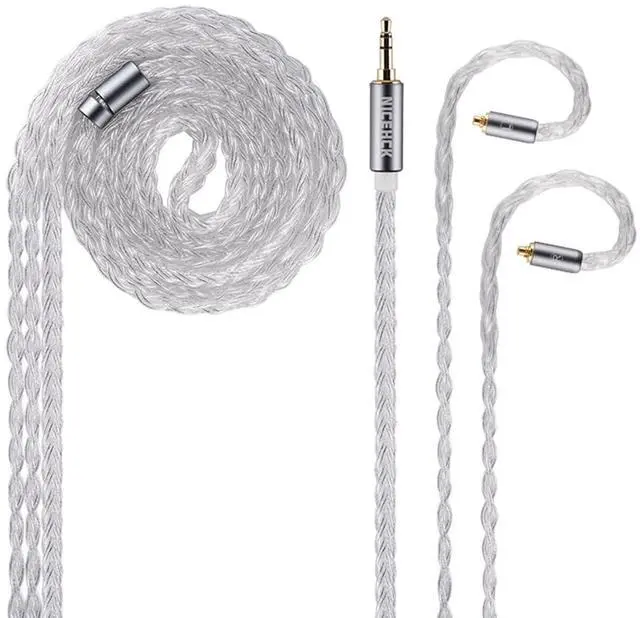 Main image of IcyMoon 3.5mm Single-End MMCX IEM Upgrade Cable | 16-strand OCC silver plated OFC wire, silver aluminum alloy fittings, fits MMCX IEM & 3.5mm portable HiFi players