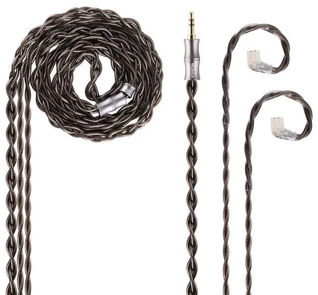 Main image of DuskSky IEM Cable, 6N Pure Silver in Ear Monitor Cables, 7N SPC Upgrade Cords, Conductive Fiber Earbuds Cord for Audiophile Musician Singer (3.5mm with QDC)