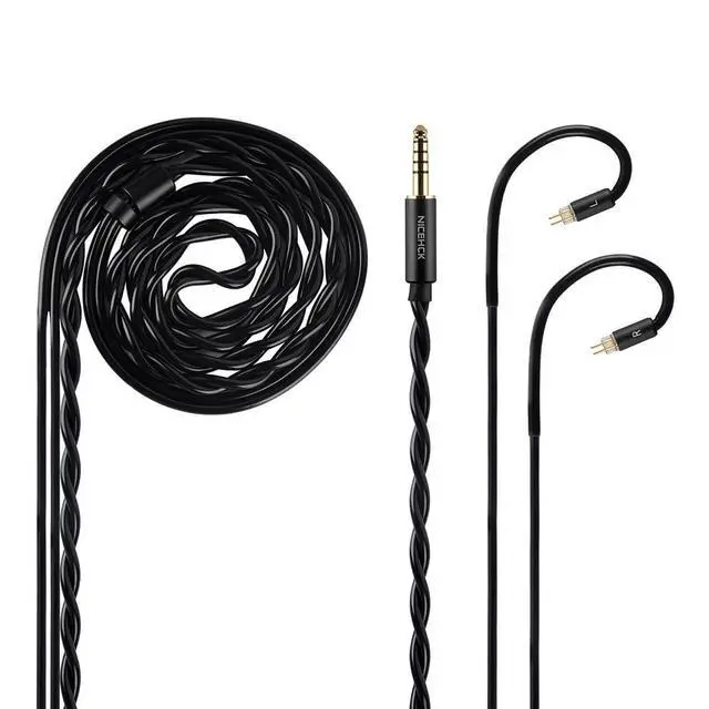 Main image of SincFirst 7N OFC HiFi Upgrade Cable, 0.78mm 2Pin Connector, 4.4mm Balanced Plug, Dual Strands High Purity Audio Cable for IEMs (Black)