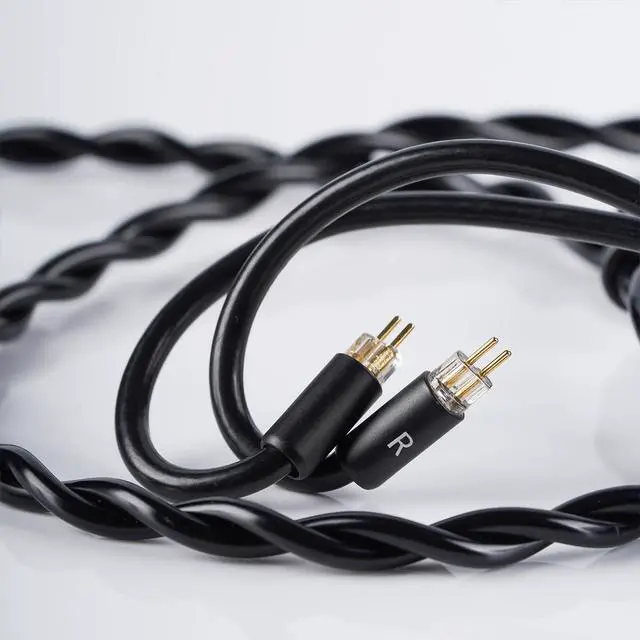 Alt view image 4 of 7 - SincFirst 7N OFC HiFi Upgrade Cable, 0.78mm 2Pin Connector, 4.4mm Balanced Plug, Dual Strands High Purity Audio Cable for IEMs (Black)